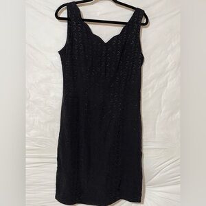 Jonathan Martin Black Textured Cocktail Dress